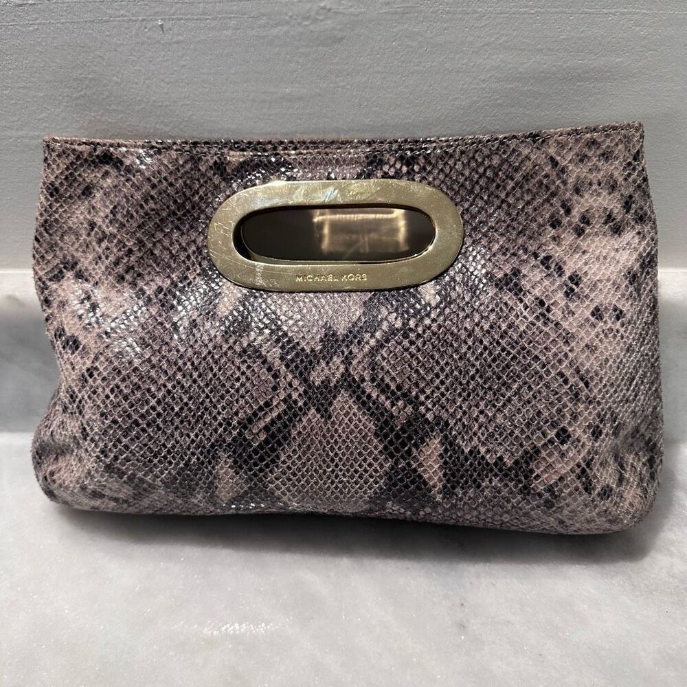 Michael Kors Snakeskin Python Embossed Leather Be… - image 2